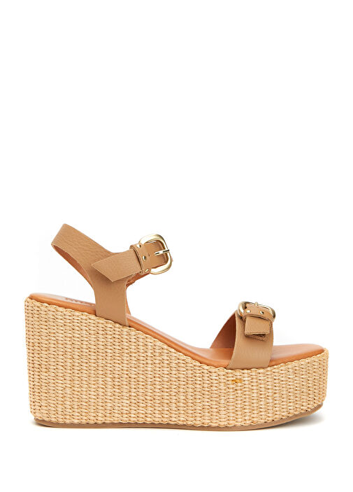 Taba Kadın Deri Sandalet - Görsel 2