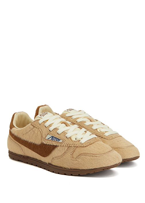 Windspin Bej Kahve Kadın Deri Sneaker - Görsel 3