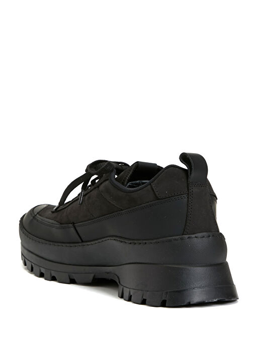 Siyah Erkek Deri Sneaker - Görsel 4