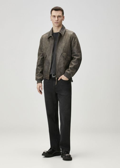 AllSaints Antrasit Erkek Graphene Antrasit Logo Baskılı T-shirt