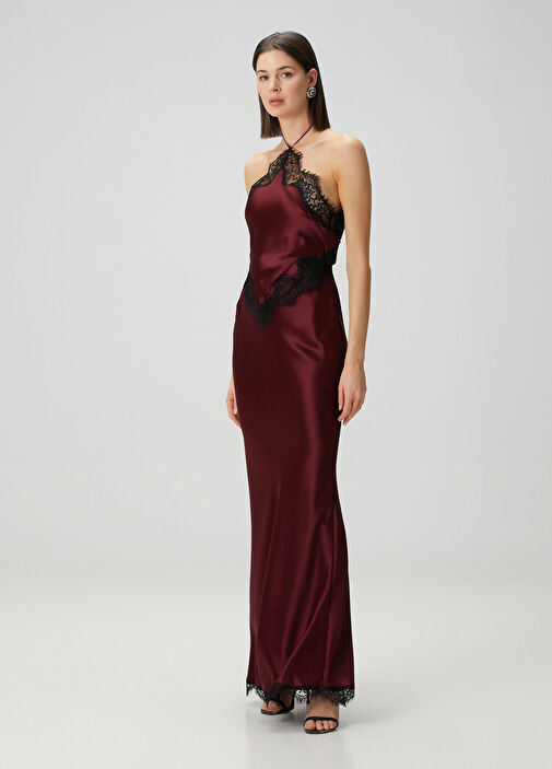 retrofete burgundy dress 100% Polyester Model is all over self design dress Intimate-laguna-beach-wedding-40 | Ruffled | Color:Clean Blue