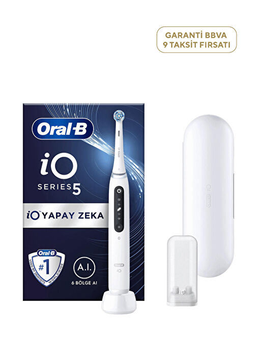 Oral-B - iO5 Beyaz Şarjlı/Elektrikli Diş Fırçası - Altın