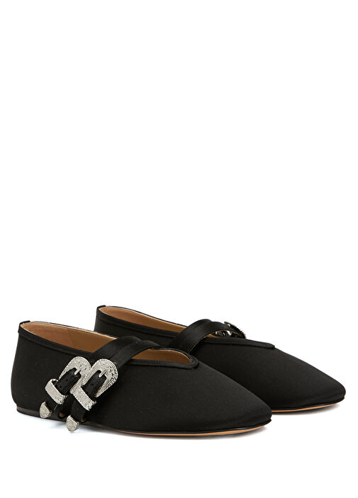 Claudia Siyah Deri Babet - Görsel 3