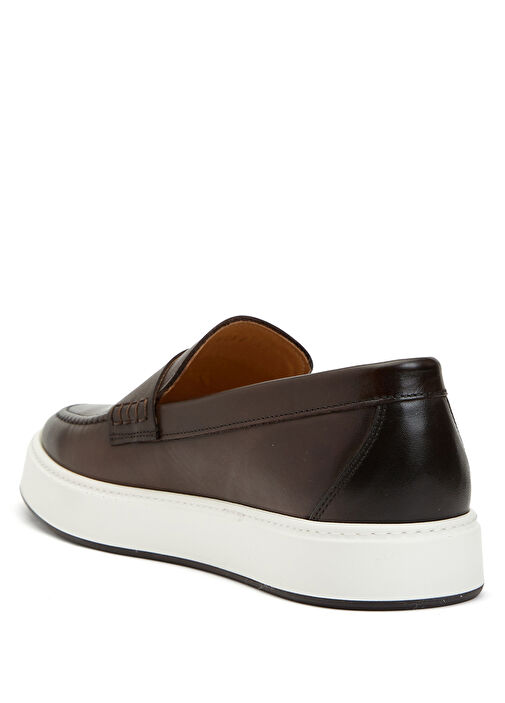 Kahverengi Erkek Deri Loafer - Görsel 4