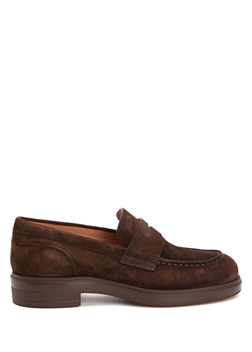 Santoni Koyu Kahverengi Santoni Loafer