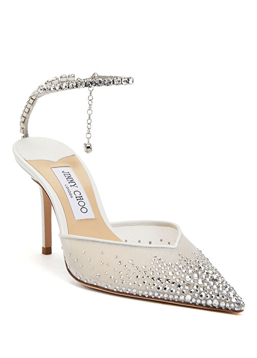 Saeda Beyaz Topuklu Ayakkabı - Görsel 3