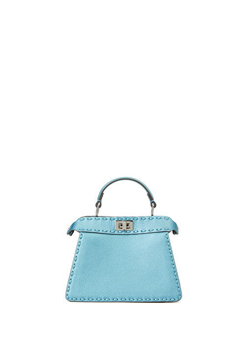 Fendi Mavi Kadın Peekaboo ISeeU Petite Mavi Kadın Deri Çanta