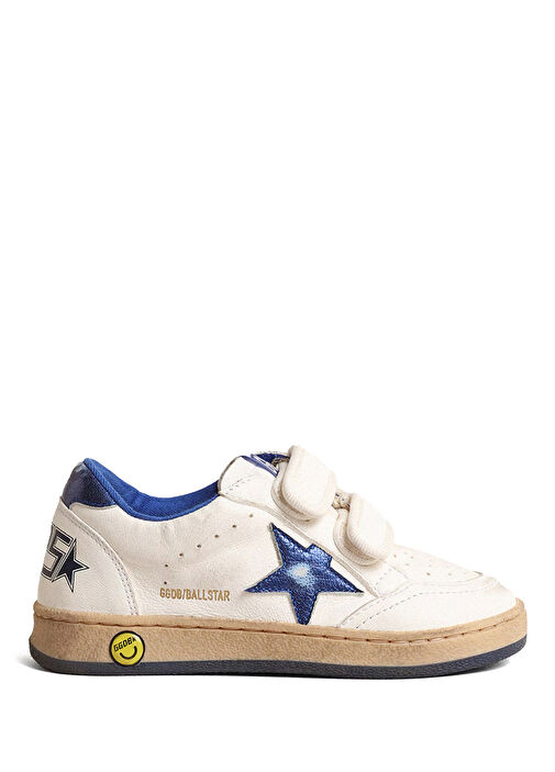 Ball Star Mavi Beyaz Çocuk Deri Sneaker - Görsel 2