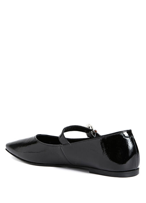 Siyah Kadın Deri Babet - Görsel 4