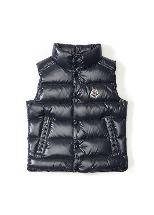 Moncler Navy Blue Logo Detailed Boys Puff Vest