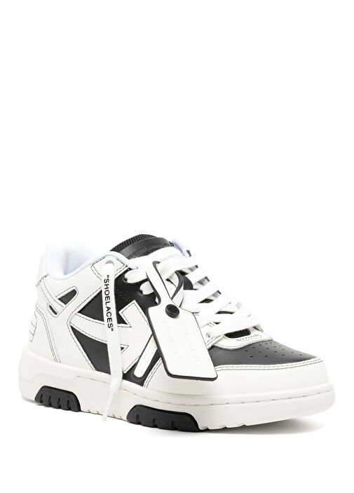 Out Of Office Siyah Beyaz Kadın Deri Sneaker - Görsel 3