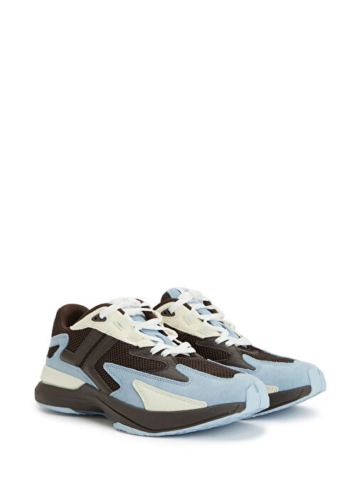 Mavi Kahverengi Erkek Deri Sneaker - Görsel 3