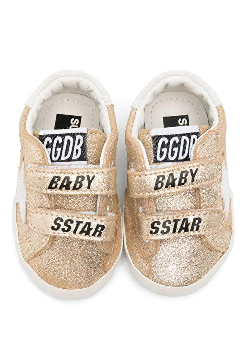 Old School Gold Beyaz Unisex Çocuk Deri Sneaker - Görsel 3