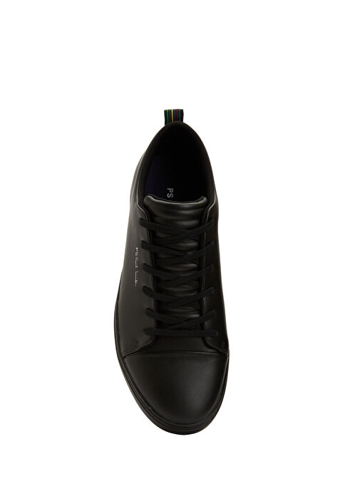 Siyah Erkek Deri Sneaker - Görsel 5