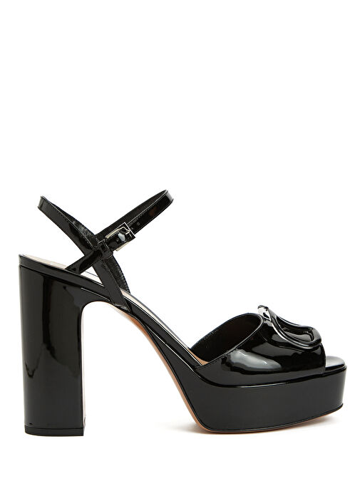 VLogo Siyah Kadın Deri Sandalet - Görsel 2