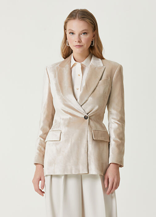 ジャケット BRUNELLO CUCINELLI Women Jackets MG5017868 C6037 Beige Cropped cotton-blend gabardine jacket in beige - Brunello