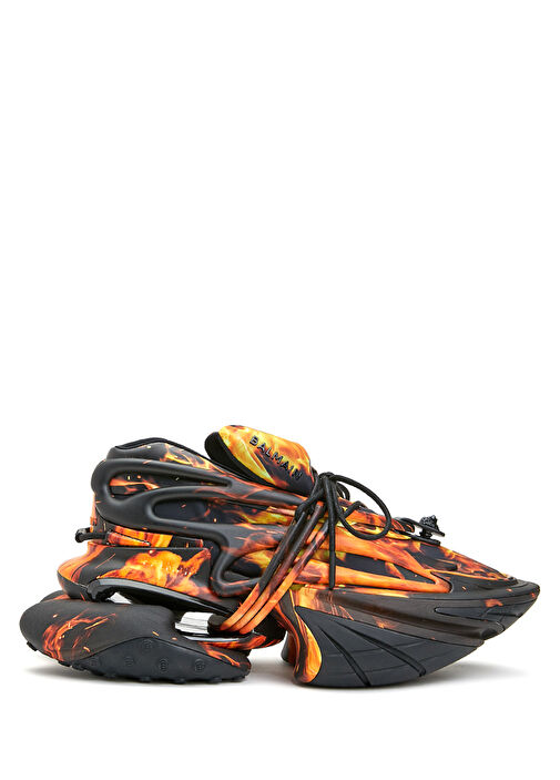 Siyah Desenli Geometrik Tabanlı Erkek Sneaker - Görsel 2