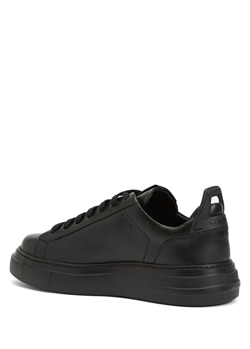 Siyah Erkek Deri Sneaker - Görsel 4