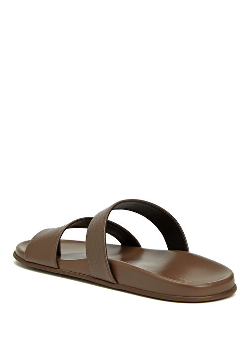 Kahverengi Kadın Deri Terlik - Görsel 4