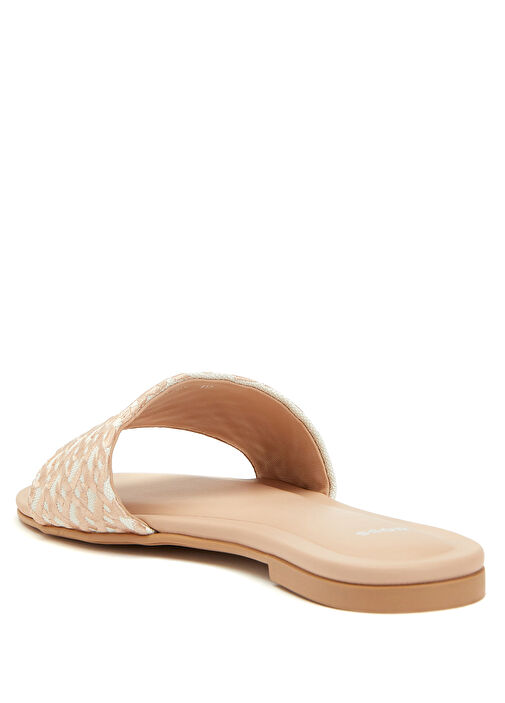 Bej Kadın Deri Terlik - Görsel 4