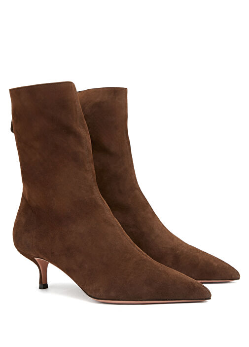 Kahverengi Kadın Deri Bot - Görsel 3