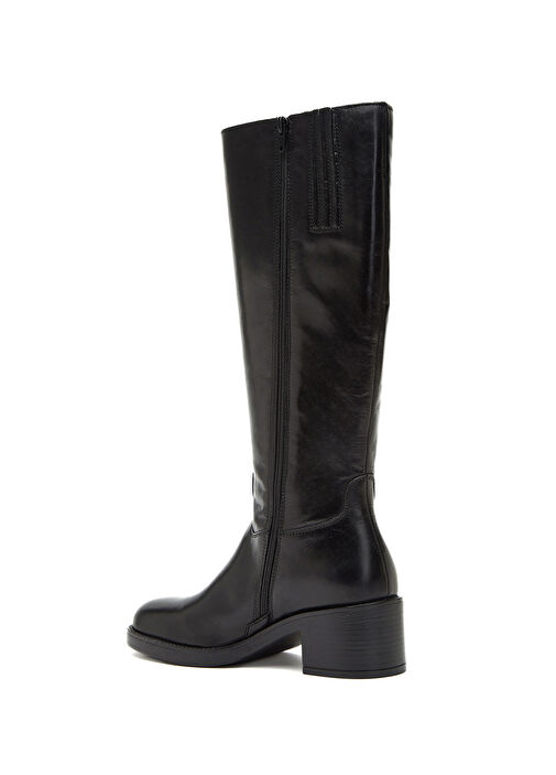 Siyah Kadın Deri Çizme - Görsel 4