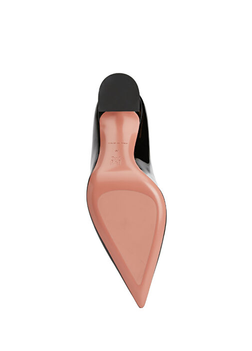 Siyah Deri Stiletto - Görsel 6