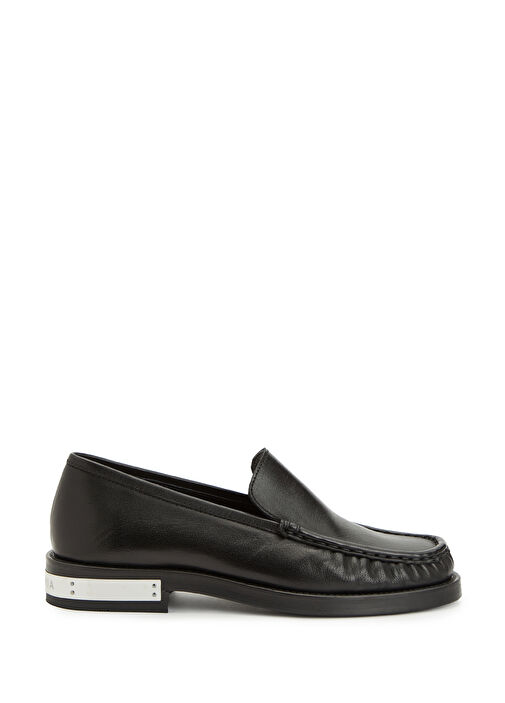 Siyah Kadın Deri Loafer - Görsel 2