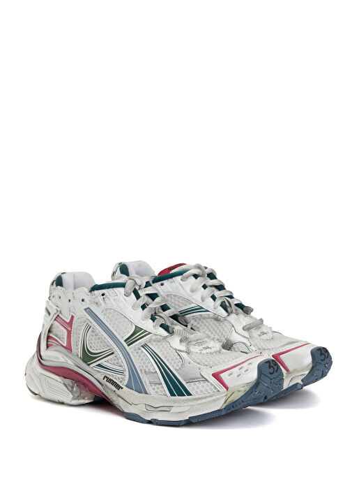 Runner Beyaz Yeşil Kadın Sneaker - Görsel 3