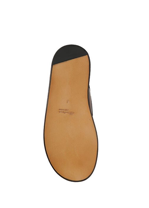 Elisio Koyu kahverengi Erkek Deri Sandalet - Görsel 6