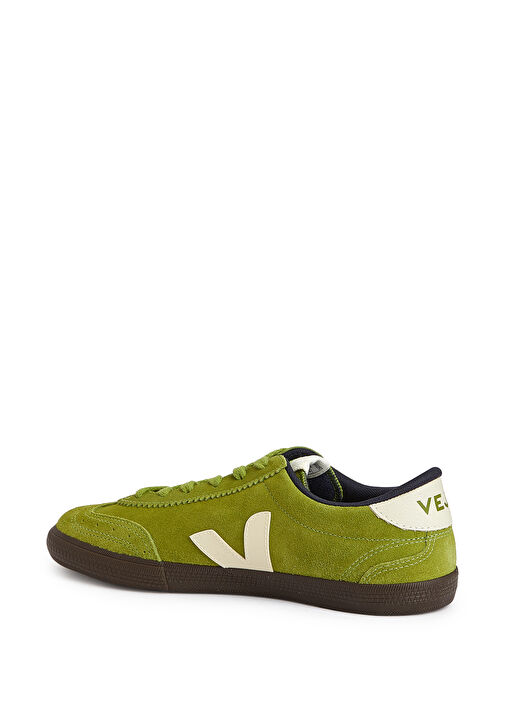 Volley Beyaz Yeşil Kadın Süet Sneaker - Görsel 4
