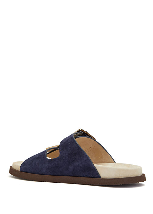 Brunello Cucinelli Lacivert Brunello Cucinelli Süet Erkek Terlik