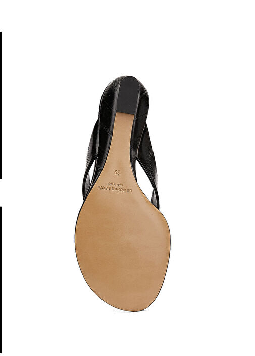 Le Monde Beryl Siyah Le Monde Beryl Deri Kadın Terlik