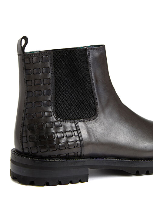 Antrasit Erkek Deri Bot - Görsel 7