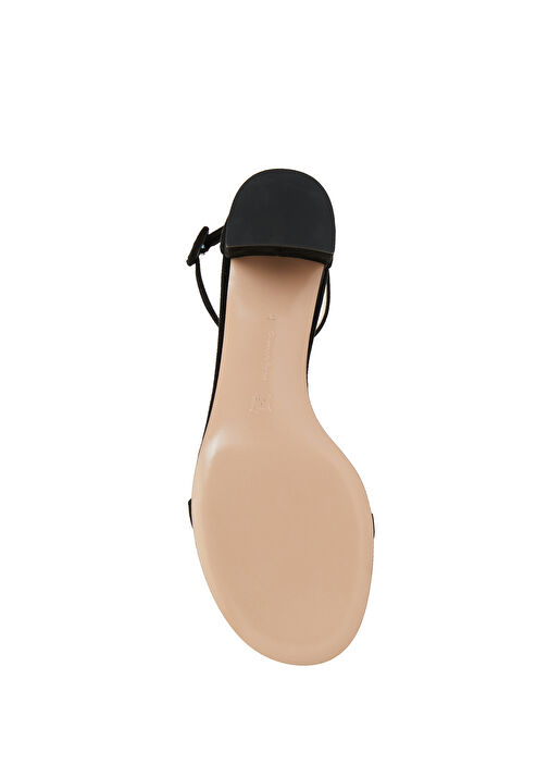 Siyah Kadın Süet Sandalet - Görsel 6