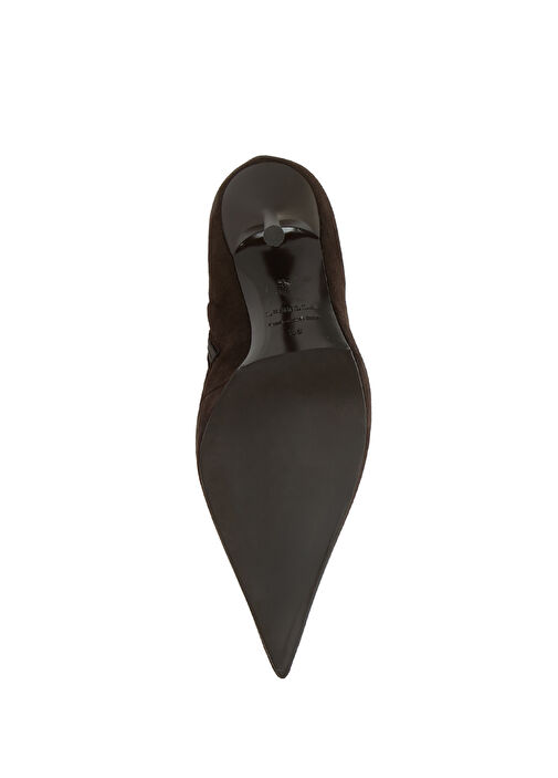 Koyu Kahverengi Kadın Deri Bot - Görsel 6