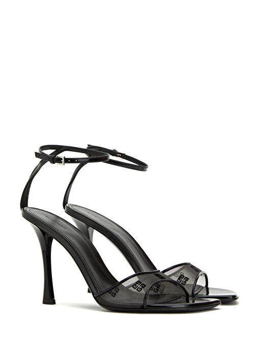 Siyah Logo Detaylı Kadın Sandalet - Görsel 3