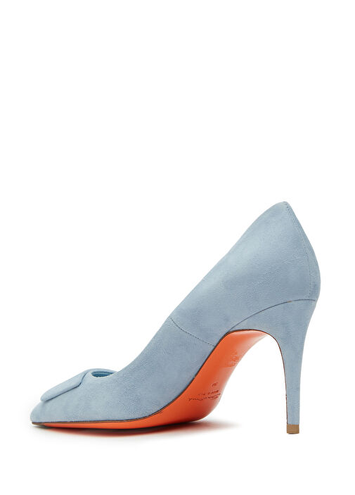 Mavi Süet Stiletto - Görsel 3