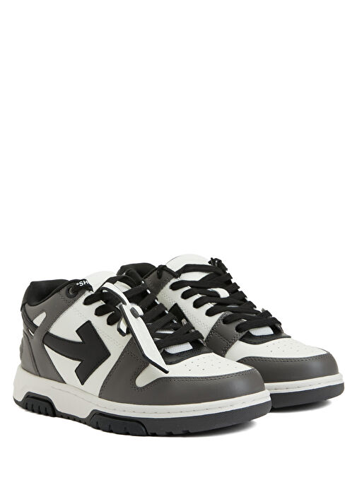 Out Of Office Koyu Gri Kadın Deri Sneaker - Görsel 3