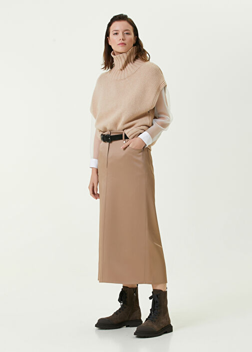 スカート BRUNELLO CUCINELLI Woman Skirt Beige MH126G3814 C3095 Brunello Cucinelli Layered Pleated Maxi Skirt | Neutrals