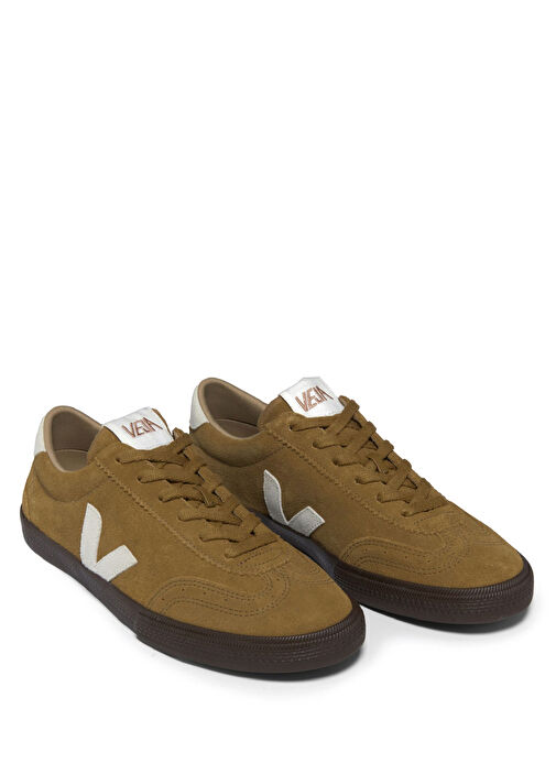 Volley Camel Beyaz Kadın Süet Sneaker - Görsel 3