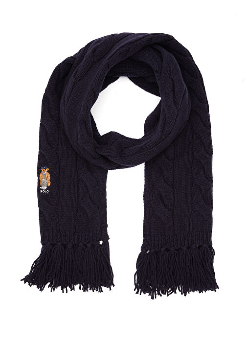 Navy Blue Women's Wool Scarf