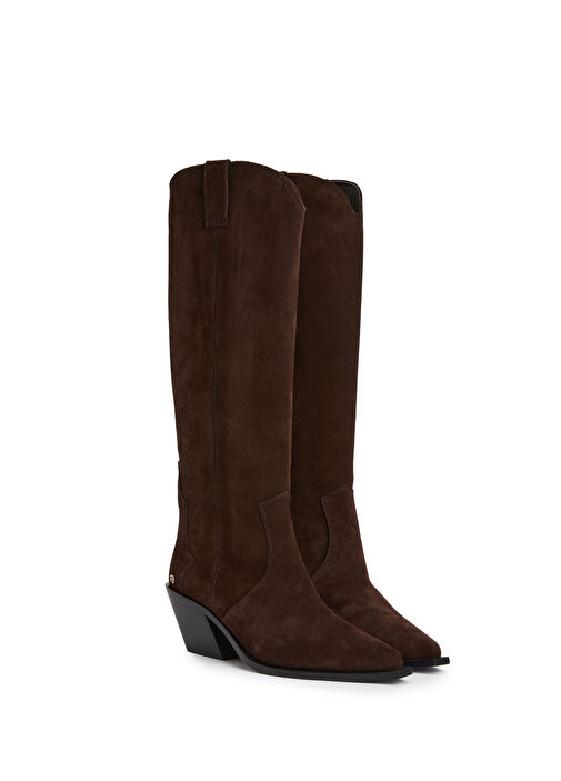 Tania Koyu Kahverengi Kadın Deri Çizme - Görsel 3