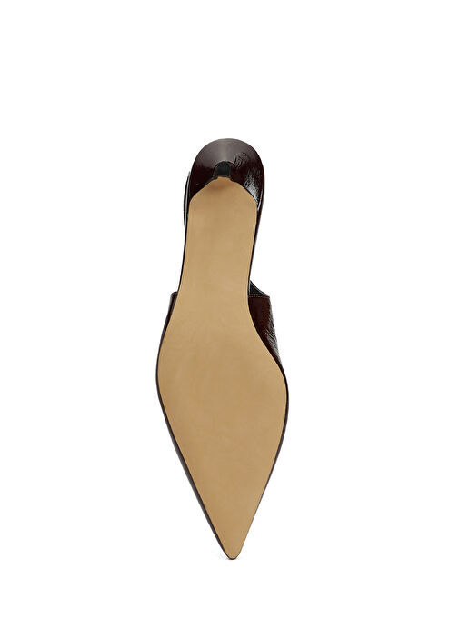 Bordo Deri Topuklu Ayakkabı - Görsel 6