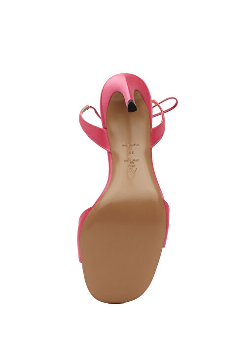 Ora Fuşya Kadın Saten Sandalet - Görsel 6