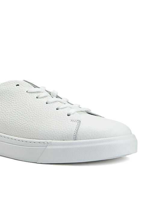 Beyaz Erkek Deri Sneaker - Görsel 7
