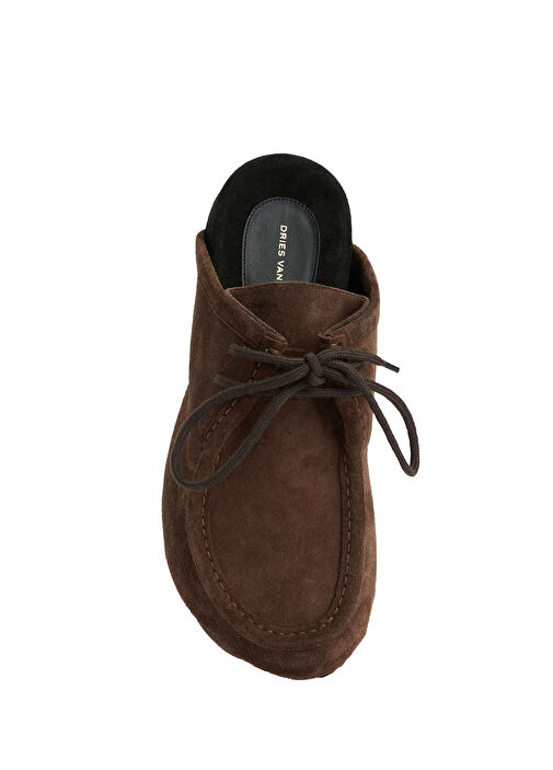 Koyu Kahverengi Erkek Süet Terlik - Görsel 5