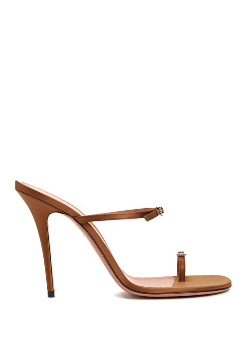 Adut Koyu Kahverengi Kadın İpek Terlik - Görsel 2