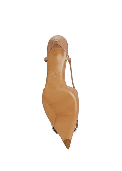VLogo Pudra Deri Topuklu Ayakkabı - Görsel 6