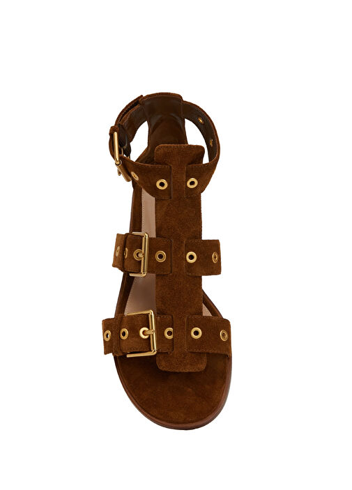 Taba Kadın Süet Sandalet - Görsel 5